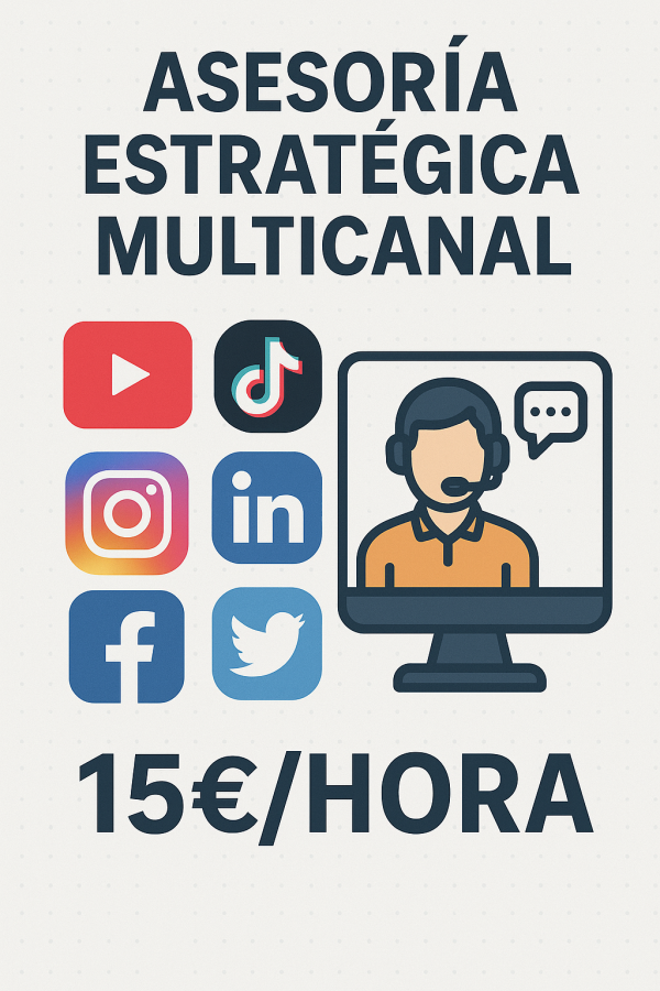📲 Asesoría Estratégica Multicanal para Redes Sociales – 15€/hora