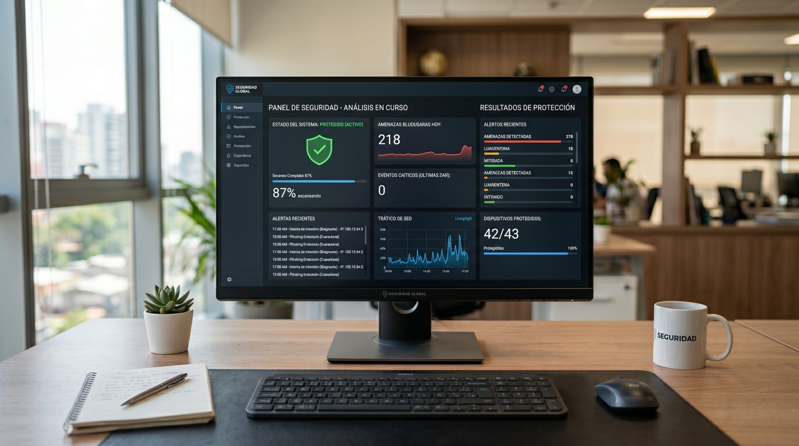Análisis de seguridad comprobando el dispositivo en busca de amenazas antes de elegir antivirus