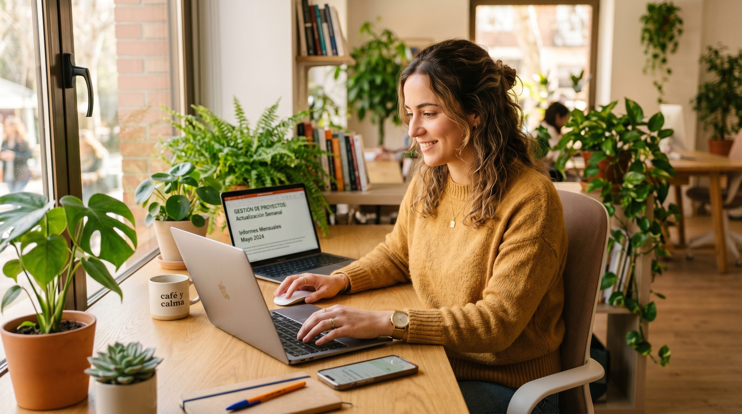 Usuario navegando con tranquilidad tras proteger todos sus dispositivos con antivirus y VPN
