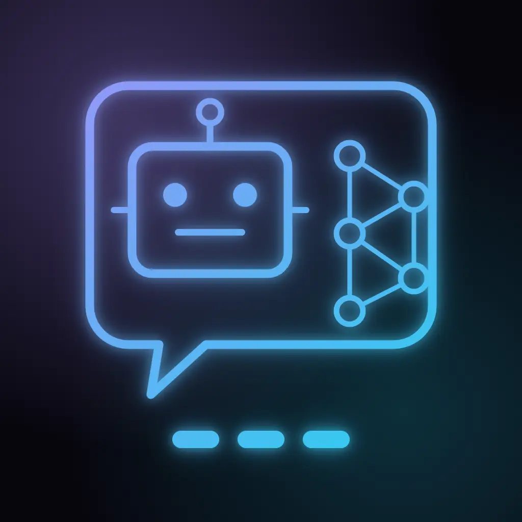 Bot de Telegram conectado a una red de nodos dentro de una burbuja de chat, con tres marcas de nivel: plan Avanzado