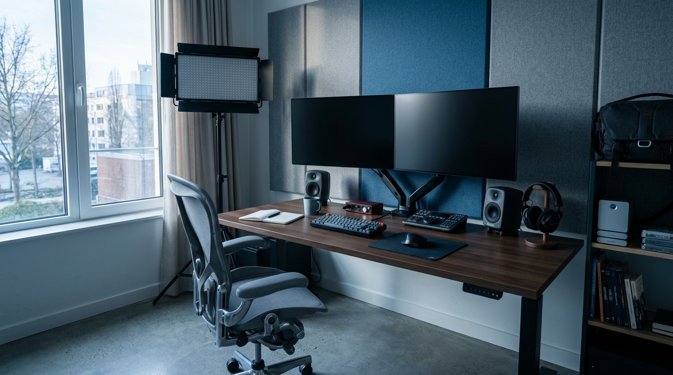 Puesto de montaje para empezar a editar vídeo con DaVinci Resolve
