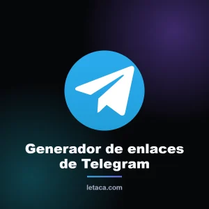 Generador de enlaces de Telegram para tu web — plugin de Letaca